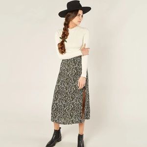 Rylee + Cru Womens XS Forest Midi Skirt NWT